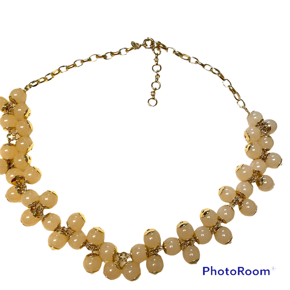 J. Crew Chunky Gold Tone Beaded Necklace